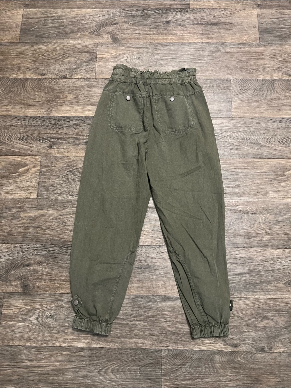 Sea New York Layla Pant Size 2 Army Green Paperbag Waist Neutral - Picture 10 of 10